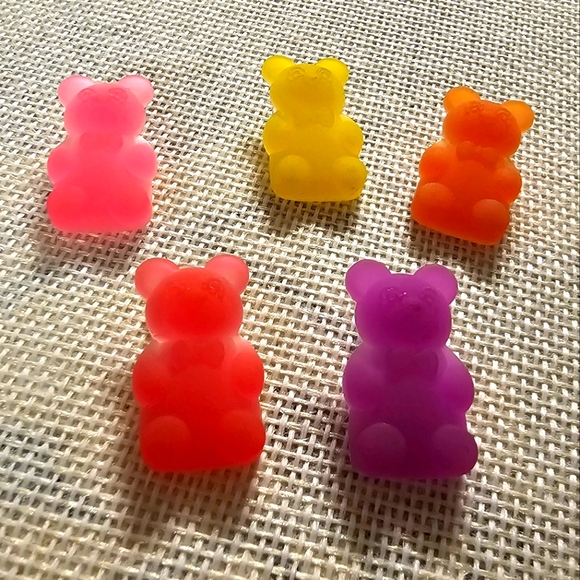Unbranded Other - Colorful Gummy Bear-Shaped Set Of 5 Croc Charms NWOT